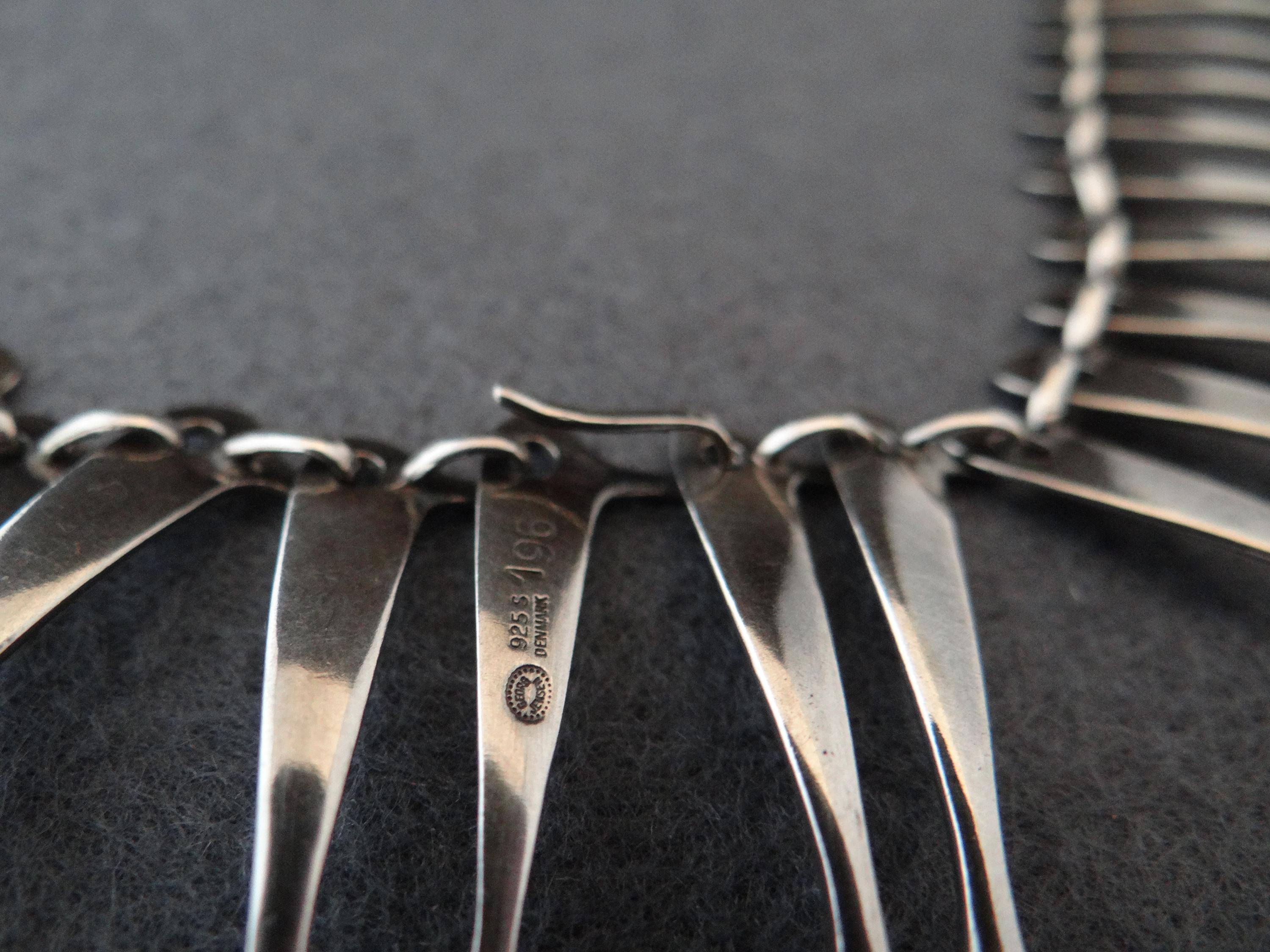 Rare GEORG JENSEN #196 Sterling Silver 925S Necklace DENMARK - Etsy