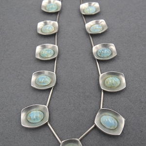 Vintage Jorgen Jensen #220 Pewter and Turquoise Necklace Vintage Jorgen Jensen #220 Pewter and Turquoise Necklace