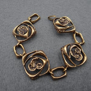 Vintage Karl Laine bronze orbal design bracelet Finland