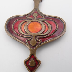 Vintage David Andersen Bronze Enamel Pendant and Chain Norway - Etsy