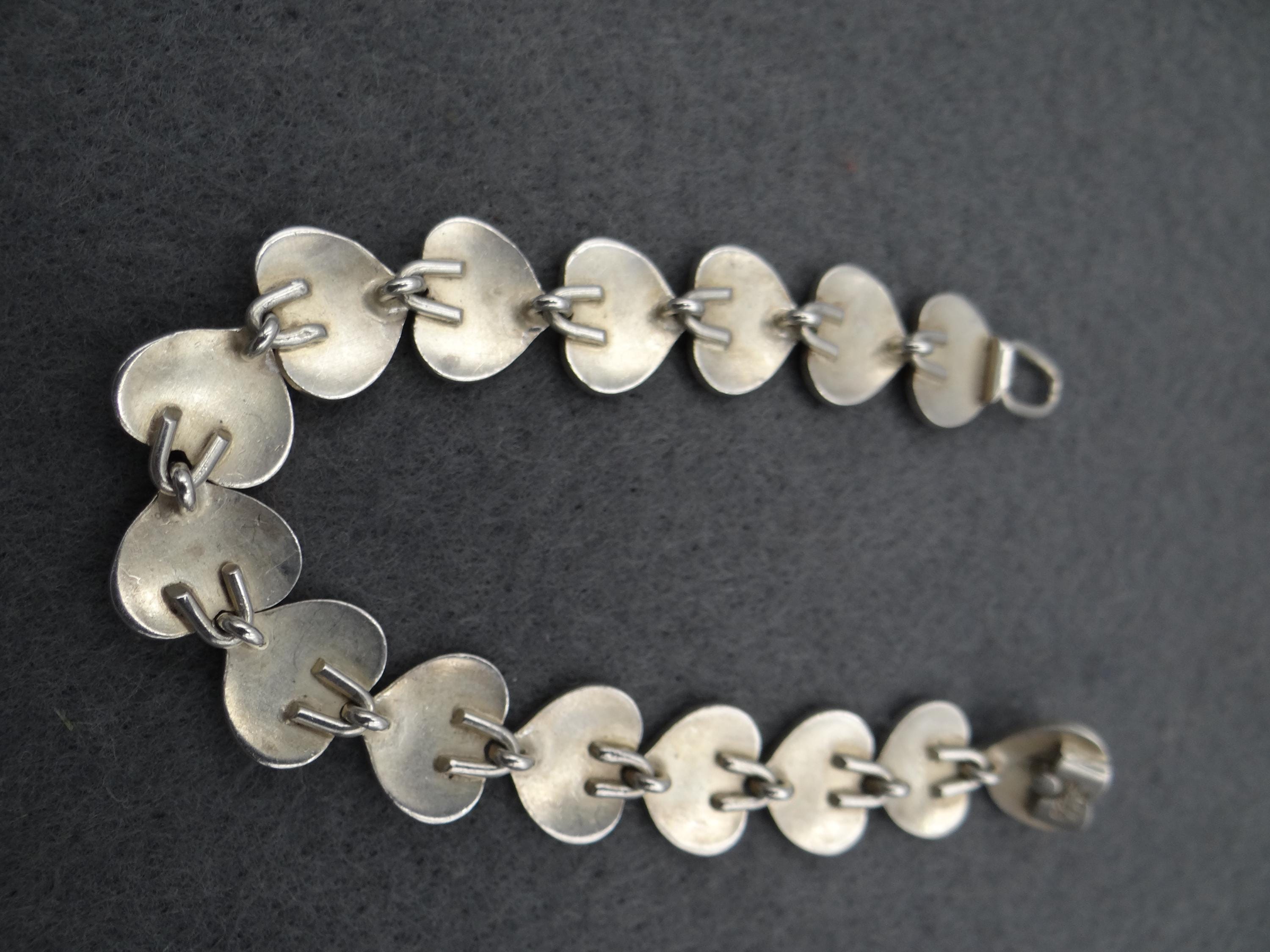 Vintage Hans Hansen Sterling Silver 925s Heart Bracelet Denmark - Etsy