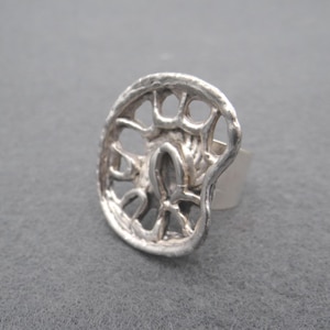 erik dennung 指輪 アメジスト　ビンテージ Vintage Erik Dennung for B+D Silverplated Pewter Ring Denmark - Etsy