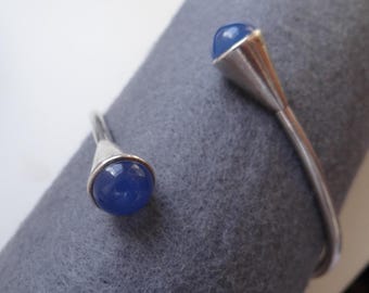vintage 1955 BIRGER HAGLUND sterling silver 925S with blue stones BRACELET Sweden