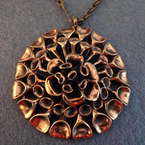 Vintage HANNU IKONEN pendant and chain bronze Finland