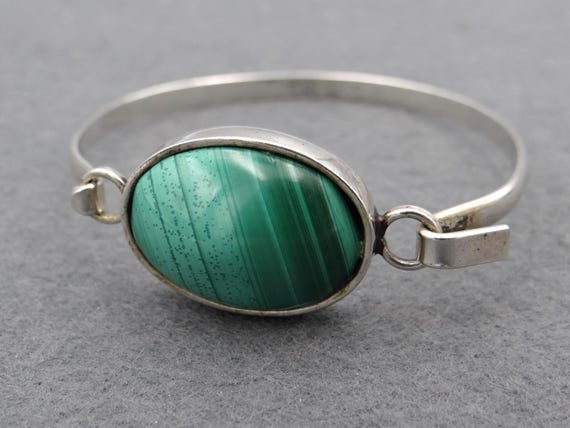 スワロフスキー✳️廃盤 boali antique green シルバー925 Vintage Svein Solberg #5 Sterling Silver 925S and Malachite Bangle