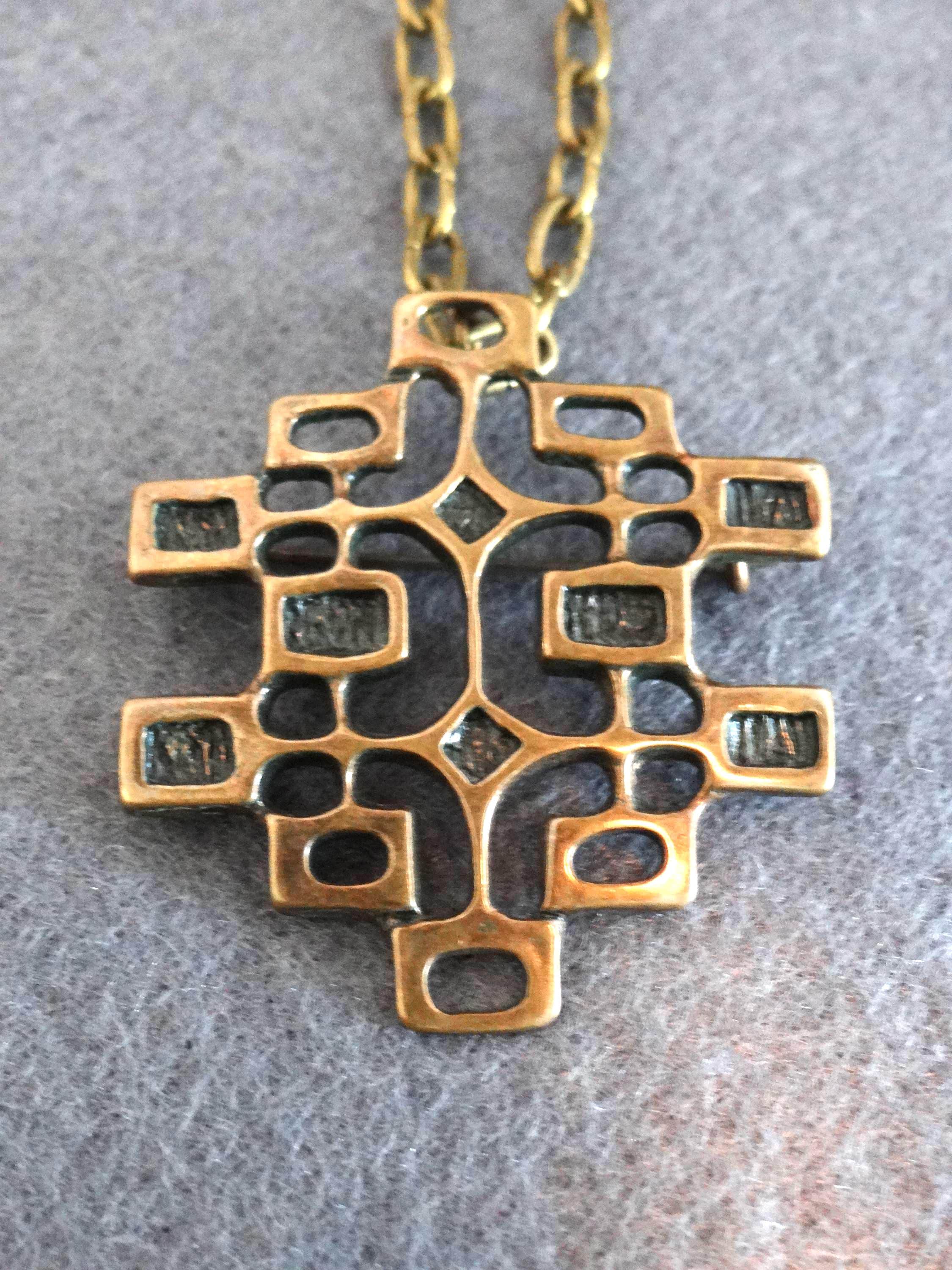 ヴィンテージ UNN TANGERUD for Uni David Andersen ブロンズ ブローチ