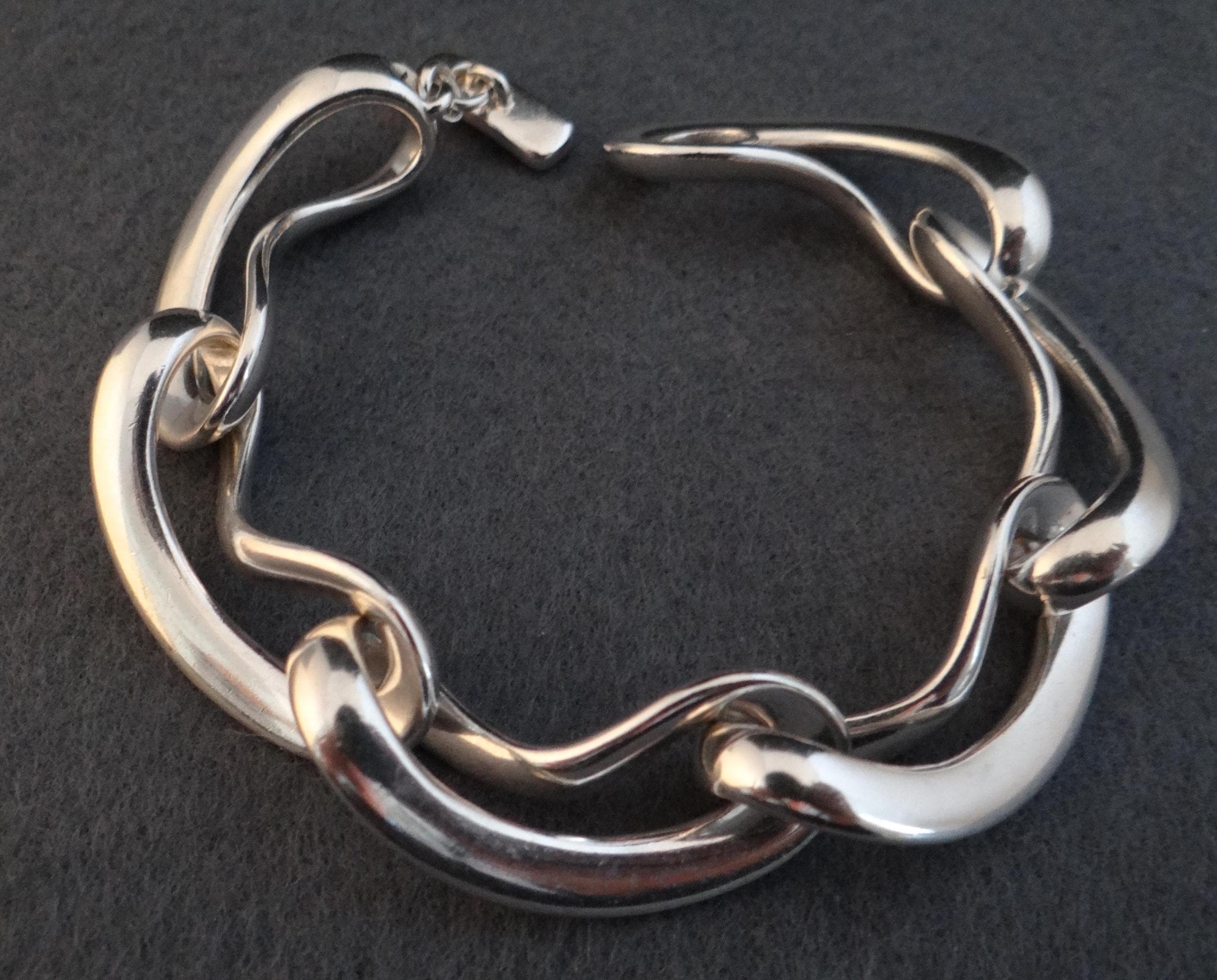 Georg Jensen #452 Infinity 6 Links Bracelet Sterling Silver 925S 