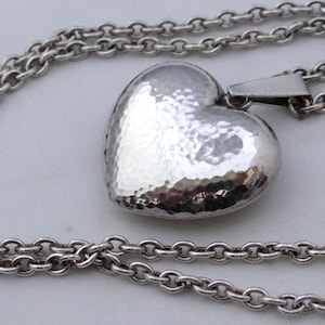 vintage HERMAN SIERSBOL HEART sterling silver 925s pendant and a chain Denmark