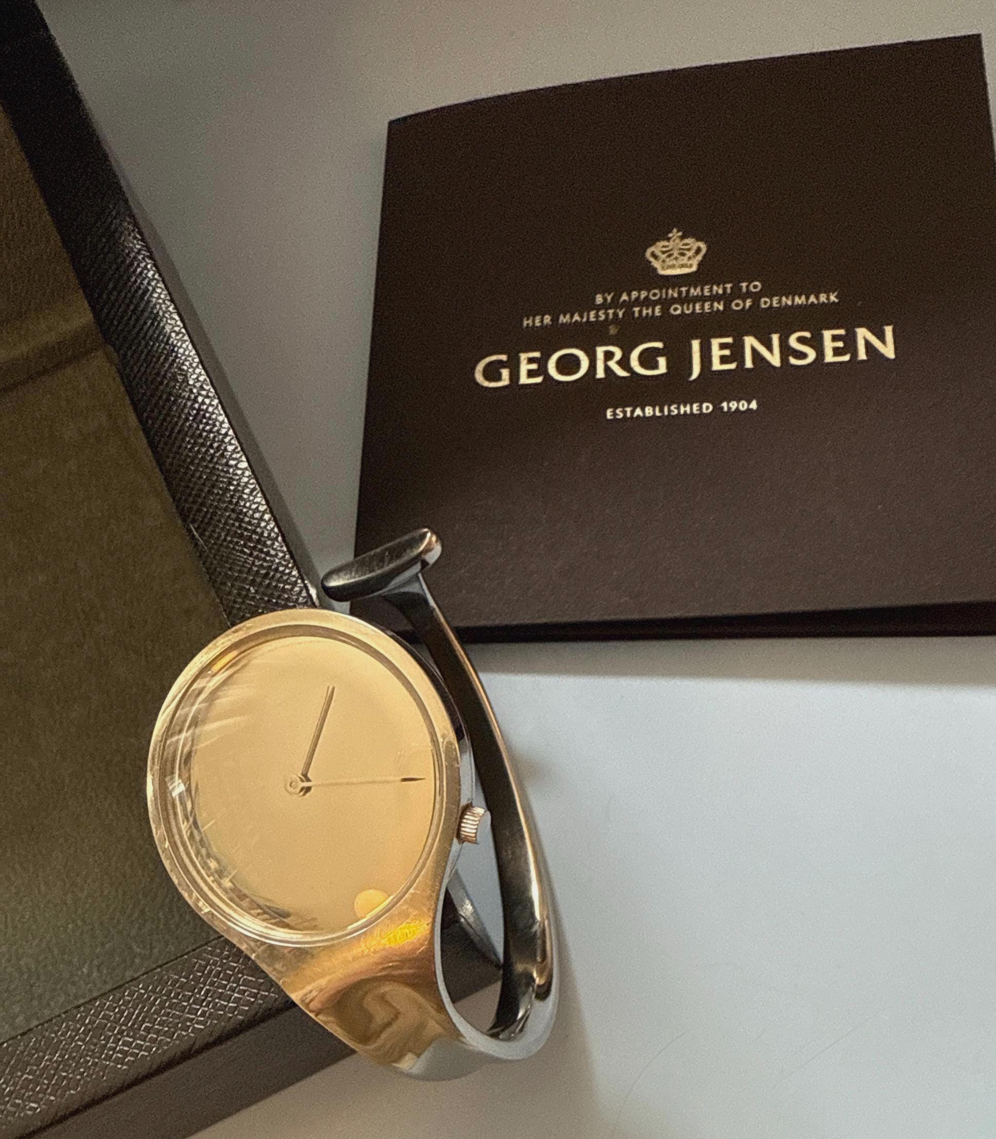 Georg Jensen Rare Vintage VIVIANNA Bangle Watch Bonhams : Georg Jensen. An 18K gold lady main image 2