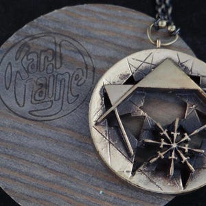 KARL LAINE bronze pendant and chain in its original box Finland