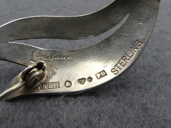 Vintage Lennart Haglund 1956 Sterling Silver 925S With Blue Stone