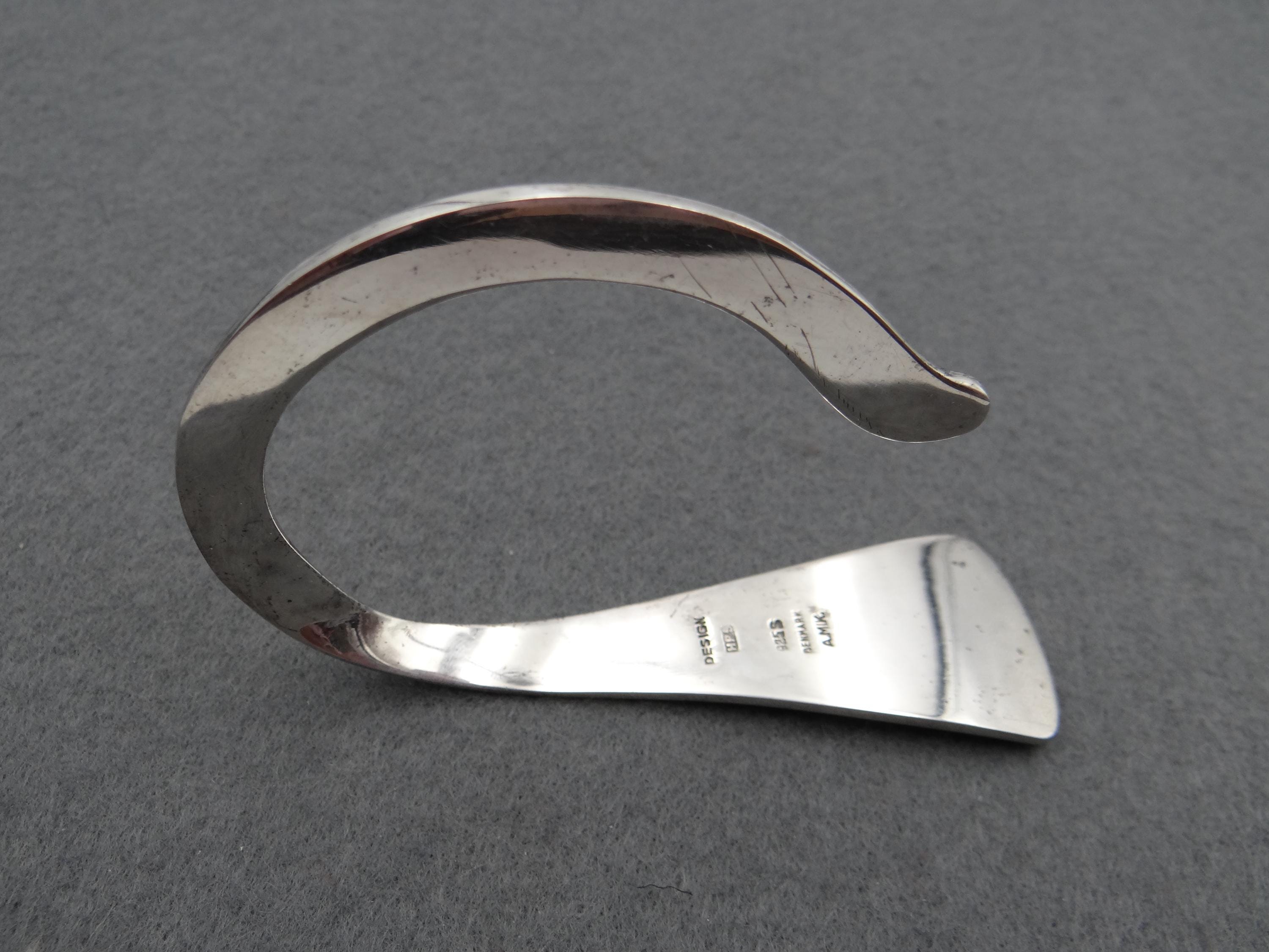 Collier Et Bracelet Argent 925 - Ensemble Signé Andreas Mikkelsen Danemark Années 1970
