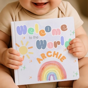 Personalized Baby Name Book, Gift for New Mom Baby Grandchildren, Baby Shower Gift 1st Birthday Newborn Gift, Custom Children&#39;s Book