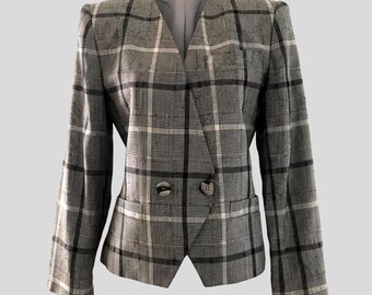 Blazer Homme En Tweed Pied-de-poule - Marron/gris, Coupe Ajustée, Style Rétro - Taille UK 36-54 - Neuf Avec étiquettes