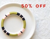 Rose Garden Thread Bangle Bracelet - no. 512C