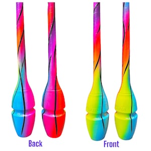 RG rhythmic gymnastics Clubs &quot;Vibrant Wave&quot; matching your leotard design