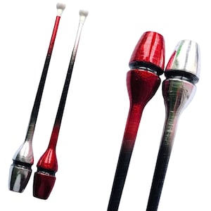 RG rhythmic gymnastics Clubs &quot;Ruby Radiance&quot; matching your leotard design