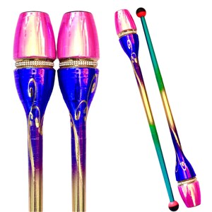RG rhythmic gymnastics Clubs &quot;Spring Blossom&quot; matching your leotard design