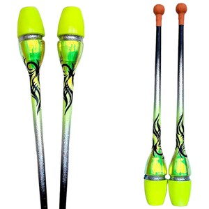 RG rhythmic gymnastics Clubs &quot;Lime Shine&quot; matching your leotard design