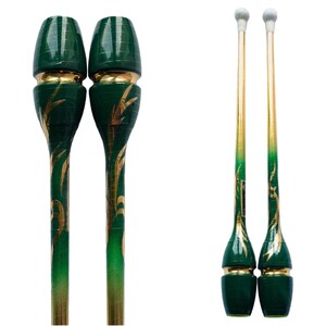 RG rhythmic gymnastics Clubs &quot;Emerald&quot; matching your leotard design