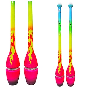 RG rhythmic gymnastics Clubs &quot;Color Boom&quot; matching your leotard design