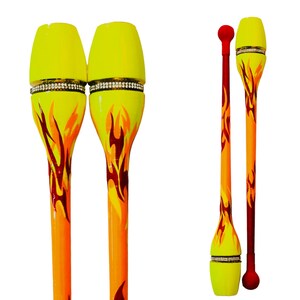 RG rhythmic gymnastics Clubs &quot;Flame of Art&quot; matching your leotard design
