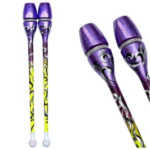 RG rhythmic gymnastics Clubs &quot;Vibrant Violet&quot; matching your leotard design