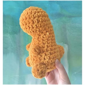 Crocheted Dino Nugget | Stuffed Food Amigurumi | Handmade Crochet Dino Nuggies | Cute and Soft Plushie | Made to Order | Cute Gift :)