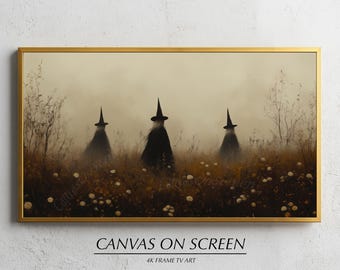Frame TV Art - Halloween Home Decor, Spooky Witch Painting, Classic Oil Painting, Digital Download for Perfect Holiday Vibes