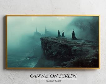 Frame TV Art - Halloween Decor, Witch Painting, Spooky Oil Art, Classic Digital Download for TV, Unique Halloween Home Decoration