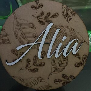 Cartel Personalizado de Madera con Nombre