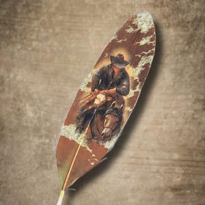 Cowboy and Calf Hat Feather