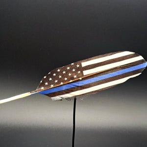 Blue Line Flag Hat Feather