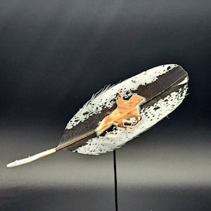 Cowboy and Cowhide Hat Feather