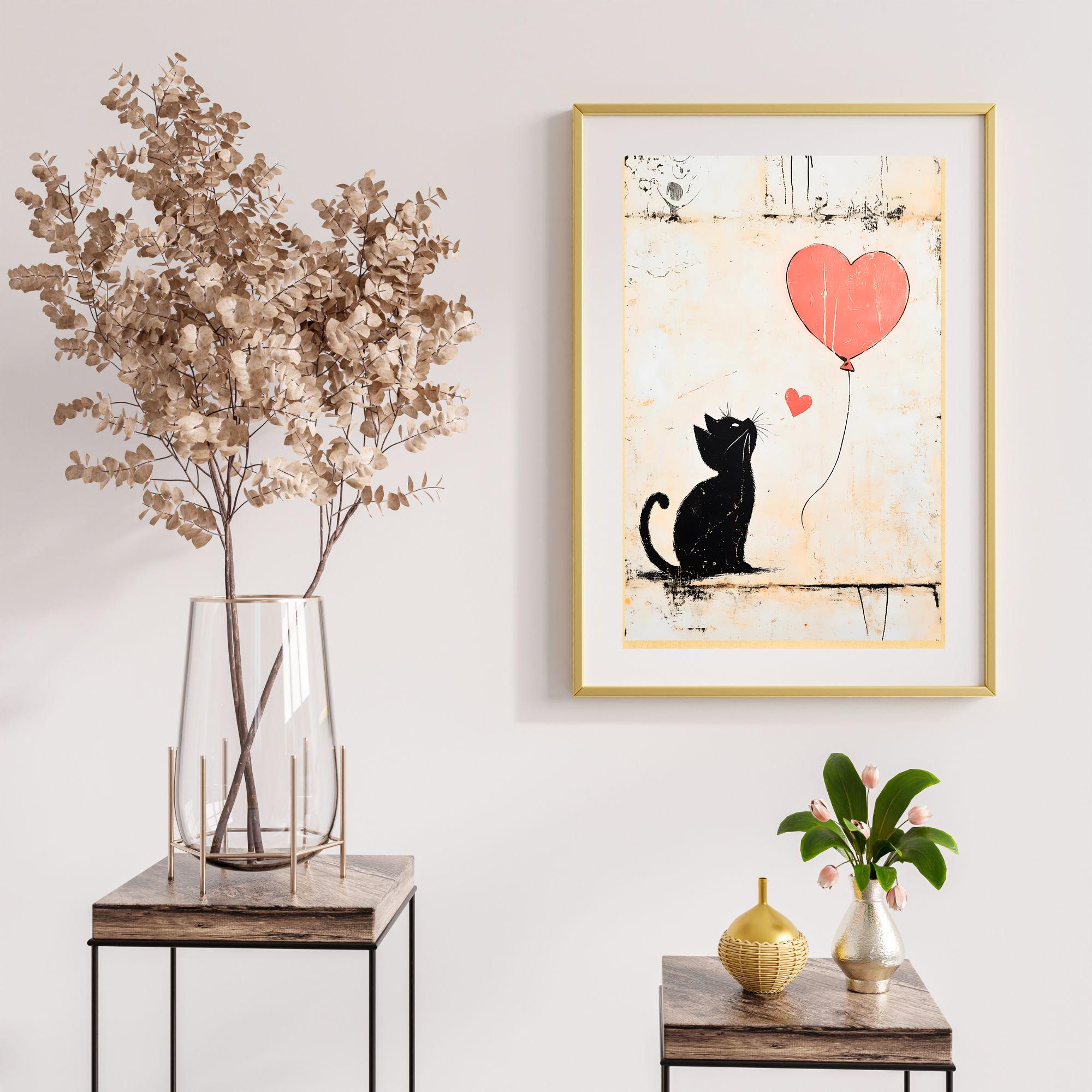 バンクシー猫アートプリント | アーバンスタイルデジタルダウンロード