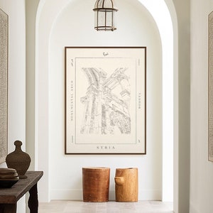 Syrien Poster - Naher Osten Poster | Illustrierte Architektur | Ungerahmt | Atelier des Salzes