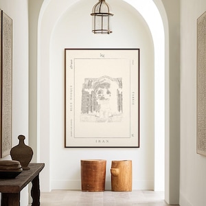 Iran-Persia Print | Illustrated Architecture | Unframed | Studio of Salt