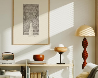 Kaaba Door - Mecca - Islamic Print | Illustrated Architecture | Unframed | Studio of Salt