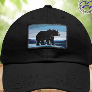 Black Bear Bio-washed Unisex Chino Twill Dad Hat Bear Dad Outdoor Gear Gift California Dad Hat Vintage Aesthetic Wild Bears Baseball Cap