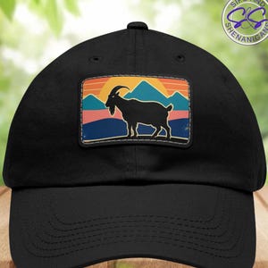 The GOAT Bio-washed Unisex Chino Twill Dad Hat Goat Baseball Cap G.O.A.T. Logo Cap Vintage Goat Mom Hat Goat Farmer Hat Billies Ball Cap