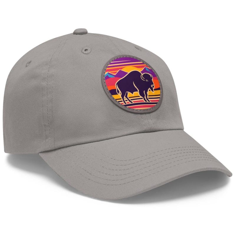 American Bison Bio-washed Unisex Chino Twill Dad Hat National Park ...
