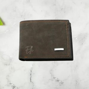 Personalized Wallet,Mens Wallet,Engraved Wallet,Groomsmen Wallet, PU Leather Wallet, Custom Wallet,Boyfriend Gift for Men,Gift for Him