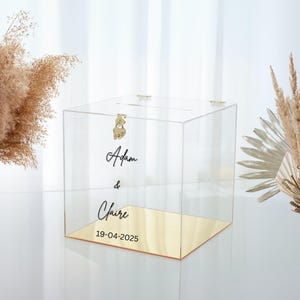 Gepersonaliseerde wensput | Aangepaste bruiloftsdecoratie | Trouwwensput | Aangepaste kartonnen doos | Geschenkdoos | Helder acryl | Bedankkaarten