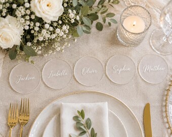Klare Acryl-Hochzeits-Tischkarten, personalisierte Gastnamenkarten, Acryl-Eskortkarten, Luxus-Hochzeitstischdekoration