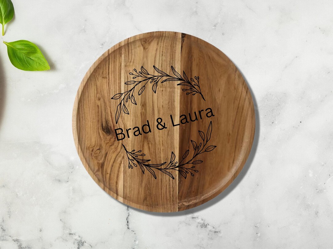 Engraved Acacia Wood Cheeseboard: Personalized Charcuterie Board - Etsy