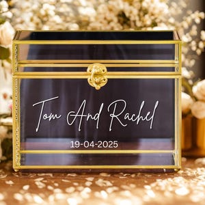 Gepersonaliseerde wensput | Aangepaste bruiloftsdecoratie | Trouwwensput | Aangepaste kartonnen doos | Geschenkdoos | Helder acryl | Bedankkaarten