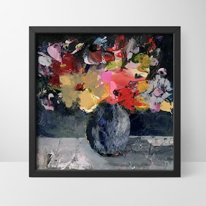 Floral Vase Art Print: Modern Botanical Wall Decor