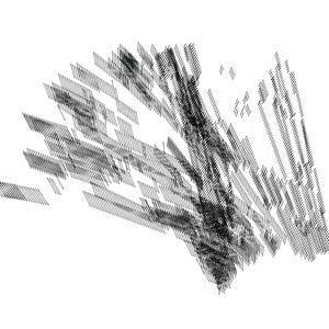 Corruption Three II – generative ink drawing, plotter art print, abstract line art