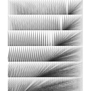 Echoes II – Ink drawing, pen plotter