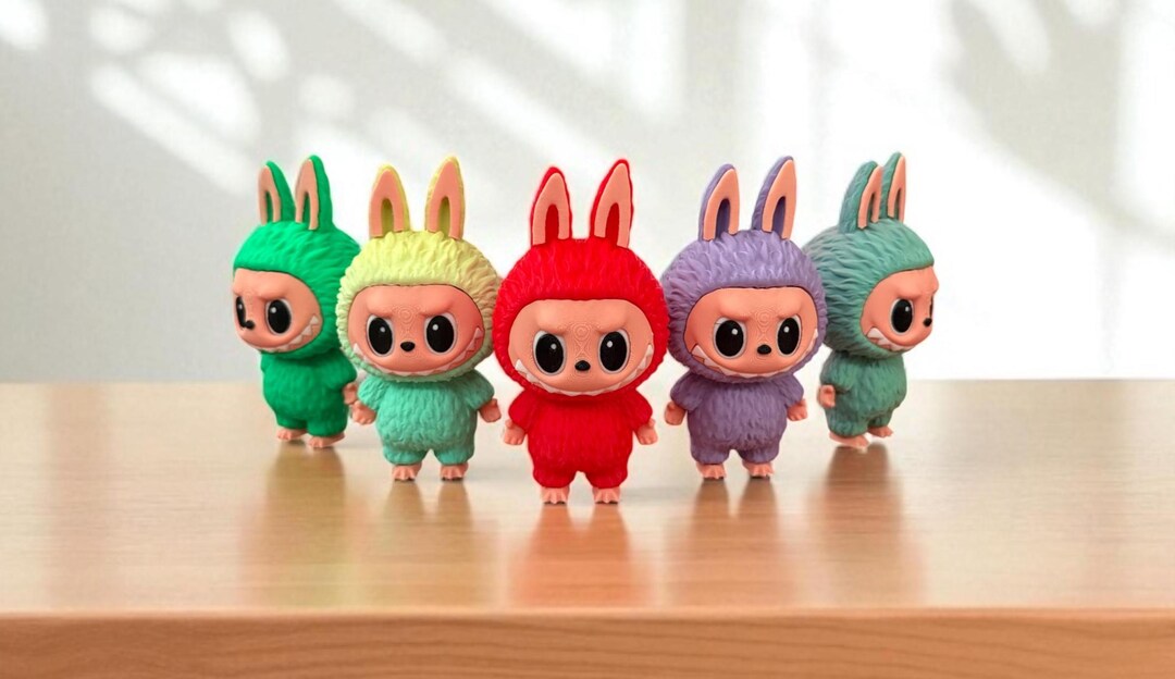 Labubu Initial Labubu Figures 3D Printed, Labubu Toy Collection, Collectible Figures ...